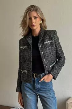 Жакет однобортный с отделкой