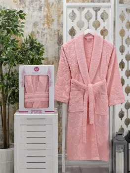 Банный халат Asiya цвет: розовый (2XL)