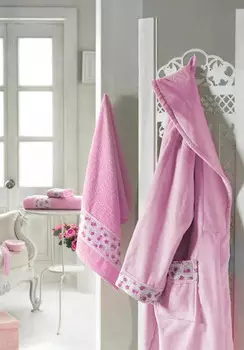 Банный халат Lia цвет: розовый (L-XL)