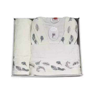 Банный халат Малика цвет: кремовый (L-XL)