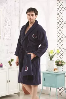 Банный комплект с халатом Marine Цвет: Синий (xxxL)