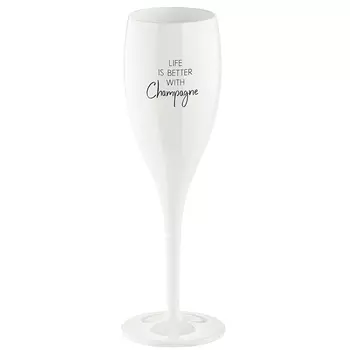 Бокал для шампанского Cheers No 1 Life is Better With Champagne Superglas цвет: белый (100 мл)