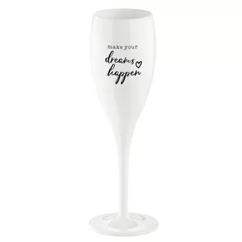 Бокал для шампанского Cheers No 1 Make Your Dreams Happen Superglas цвет: белый (100 мл)