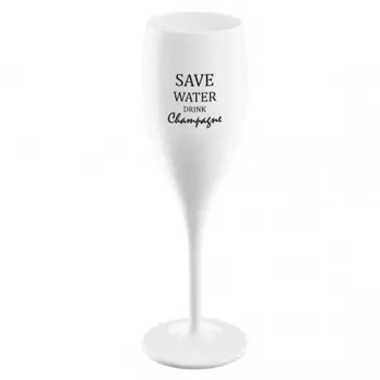 Бокал для шампанского Cheers No 1 Save Water Drink Champagne Superglas цвет: белый (100 мл)