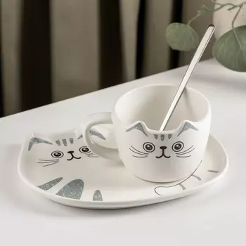 Чайная пара Котик (200 мл)