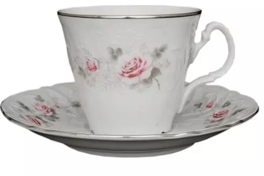 Чайный набор Бледные розы (180 мл - 6 шт)