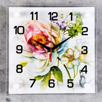 Часы Цветы (25х25х4 см)
