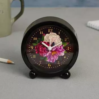 Часы настольные Цветы (10х4х4 см)