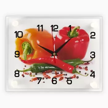 Часы Перцы (27х21х5 см)