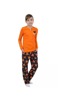 Детская пижама Лисенок Цвет: Оранжевый (11 лет)