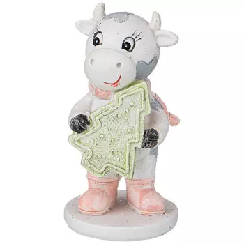 Фигурка Коровка с елочкой (5х5х8 см)