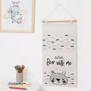 Кармашек текстильный Bear with me (34х64 см)