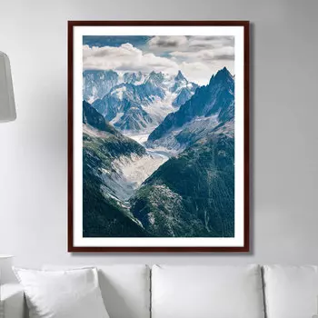 Картина Горы, Шамони Монблан, Франция (102х130 см)