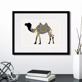 Картина Восточный блеск, Верблюд принц, 2016г. (32х42 см)