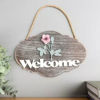 Ключница Розовая роза - Welcome (3х23х15 см)