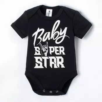 Детское боди Star Family цвет: черный (9-12 мес)