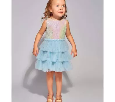 Платье детское Partydress Цвет: Голубой (8 лет)