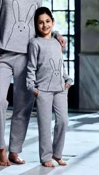 Детская пижама Crispin Цвет: Серый (9-10 лет)