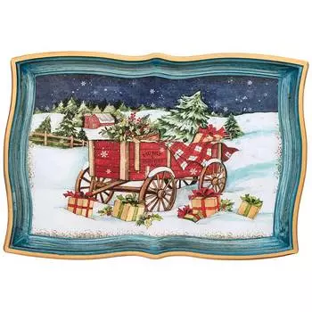 Поднос Рождественская сказка (34х25х2 см)