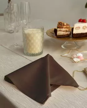 Салфетки Серенити цвет: кофейный (40х40 см - 4 шт)