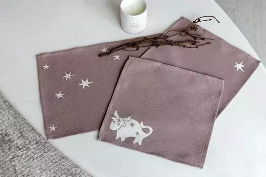 Салфетки Звезда цвет: кофейный (30х30 см - 2 шт)