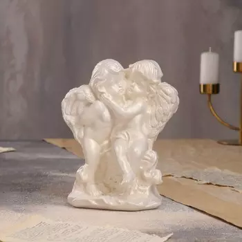 Статуэтка Ангелы пара на камне (9х15х20 см)