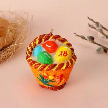 Свеча Корзинка с яйцами (7,2 см)