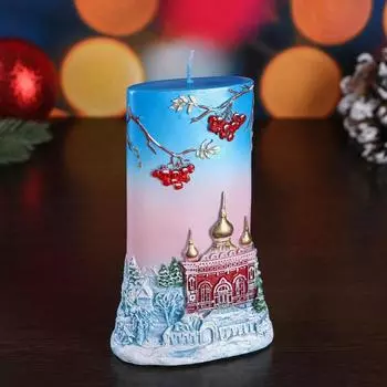 Свеча Зимняя рябина (10х4х16 см)