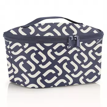 Термосумка Coolerbag S pocket signature navy (24х11х18 см)