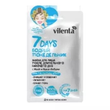 7 Days - Маска для лица Бодрый Понедельник После длительного рабочего дня с Ивой и Какао-бобами, 28 гр