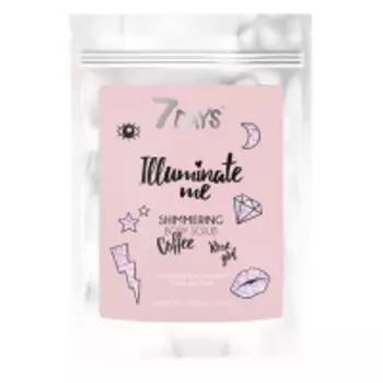 7 Days - Мерцающий кофейный скраб для тела ROSE GIRL, 200 г