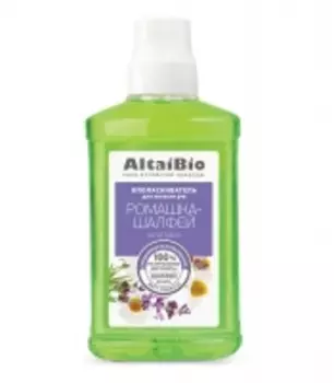 AltaiBio - Ополаскиватель для полости рта антитабак "Ромашка-шалфей", 400 мл