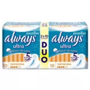 Always Ultra Normal Sensitive Duo - Прокладки гигиенические, 20 шт