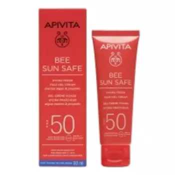 Apivita Bee Sun Safe - Солнцезащитный увлажняющий гель-крем для лица SPF50, 50 мл