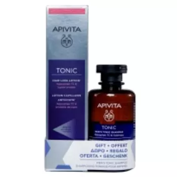 Apivita - Набор против выпадения волос для мужчин: шампунь тонизирующий 250 мл + лосьон 150 мл