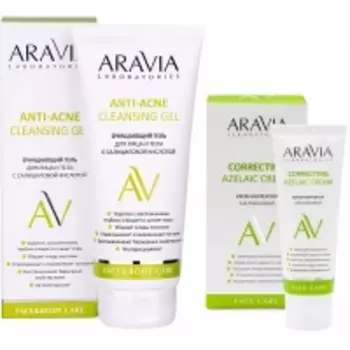 Aravia Laboratories - Набор "Чистая кожа": крем-корректор, 50 мл + гель с салициловой кислотой, 200 мл