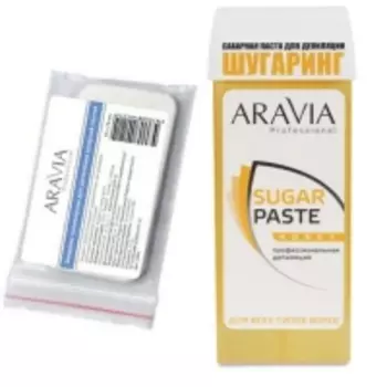 Aravia Professional - Бандаж полимерный, 45х70 мм, 30 шт + Паста сахарная для депиляции в картридже Медовая, очень мягкой консистенции, 150 г