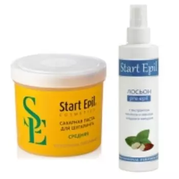 Aravia Professional - Сахарная паста для депиляции "Средняя", 750 гр + Лосьон перед депиляцией с экстрактом мелиссы и маслом сладкого миндаля, 200 мл