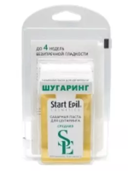 Aravia Professional Start Epil - Набор для шугаринга, сахарная паста в картридже Средняя 100 г и полоски для депиляции