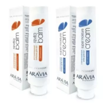 Aravia Professional - Восстанавливающий бальзам для ног с витаминами "Revita Balm", 100 мл + Суперувлажняющий крем для ног с мочевиной "Super Moisture", 100 мл