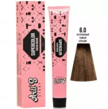 Arli's Story Cтойкая крем-краска с кератином Supercolor Color Cream, 6.0 Натуральный темный блондин, 60 мл