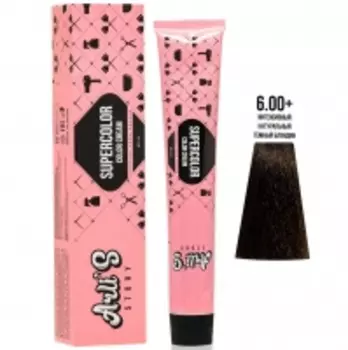 Arli's Story Cтойкая крем-краска с кератином Supercolor Color Cream, 6.00+ Интенсивный натуральный темный блондин, 60 мл