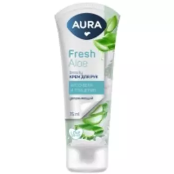 Aura - Увлажняющий крем с глицерином и экстрактом алоэ для рук, 75 мл