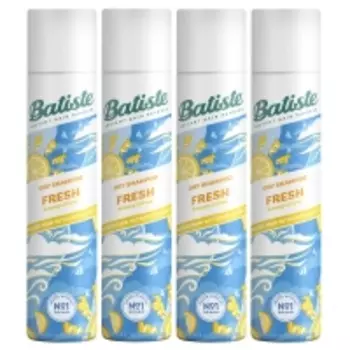 Batiste Dry Shampoo Fresh - Сухой шампунь для волос Fresh с ароматом свежести, 4х200 мл