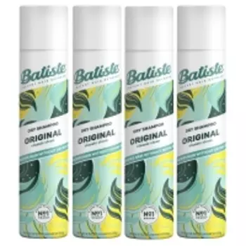 Batiste Original - Сухой шампунь для волос Original с классическим ароматом, 4х200 мл