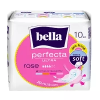 Bella - Ультратонкие прокладки Perfecta Ultra Rose Deo Fresh, 10 шт