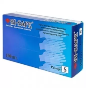 Bi-Safe - Перчатки нитриловые S, 100 шт.
