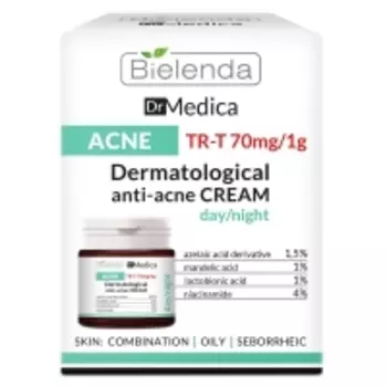 Bielenda - Дерматологический анти-акне крем для лица день-ночь, 50 мл