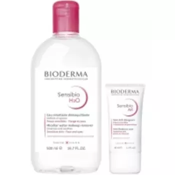 Bioderma - Набор для ежедневного ухода за чувствительной кожей: крем, 40 мл + мицеллярная вода, 500 мл