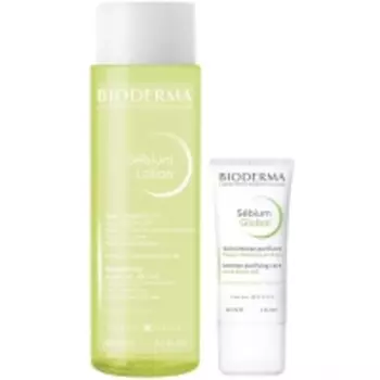 Bioderma - Набор для жирной кожи: лосьон, 200 мл + крем, 30 мл